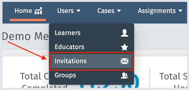 Finding Invitations on the Dashboard
